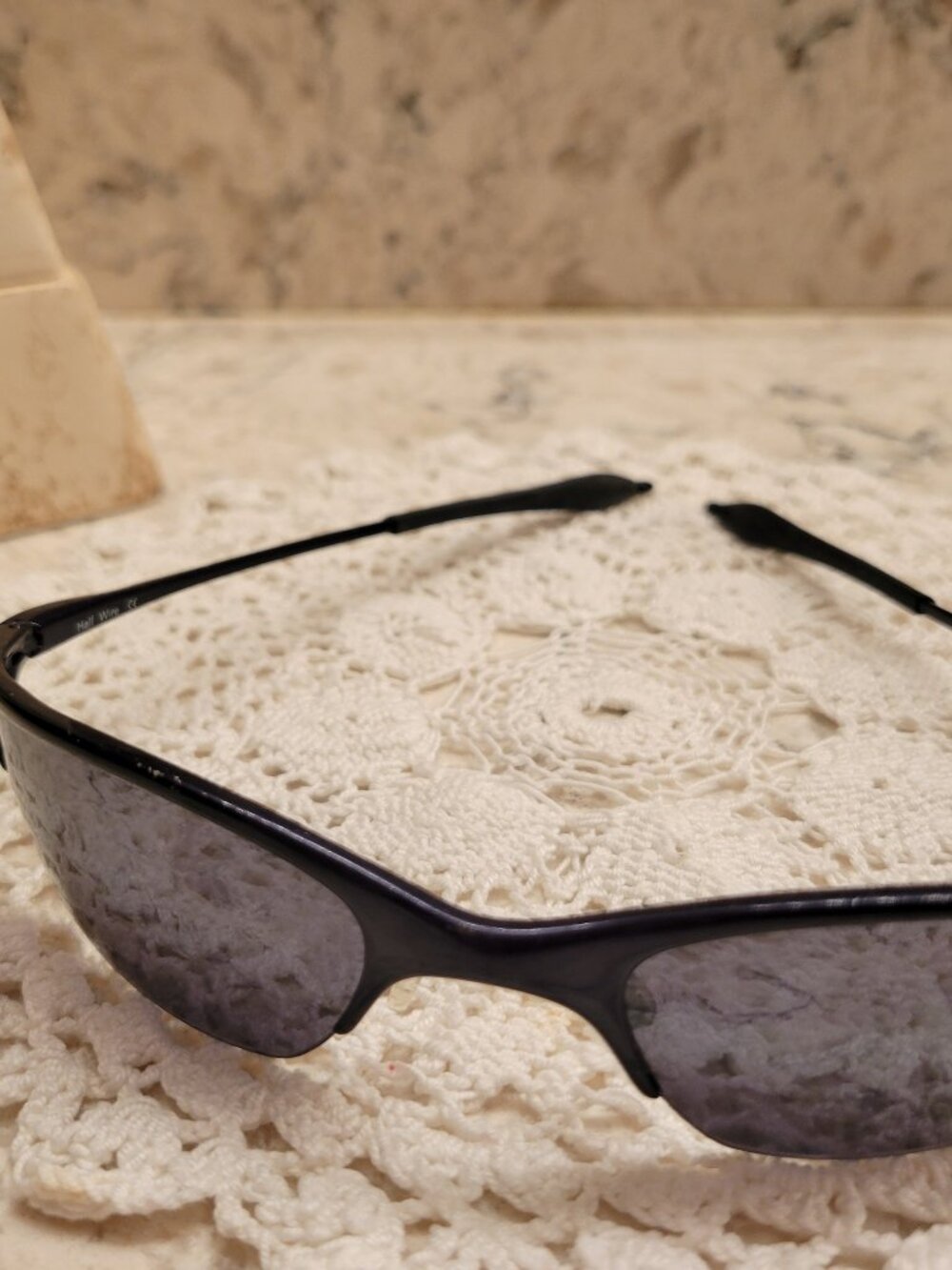 OAKLEY HALF WIRE NAVY IRIDIUM BLUE BLACK SUNGLASSES VINTAGE UNISEX ADULT KIDS ?